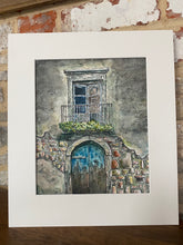 Load image into Gallery viewer, ❌SALE❌ was £110 now £65 Original watercolour and pen, French derelict rustic scene professionally framed in a warm off white card mount
