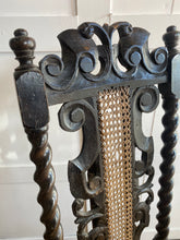 Load image into Gallery viewer, Tall split cane bobbin turned chair 17th C
