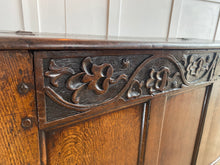 Load image into Gallery viewer, English 17th century hand carved oak coffer
