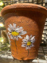 Load image into Gallery viewer, Original watercolour and pen painting on a hand thrown Victorian terracotta flower pot
