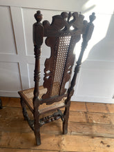 Load image into Gallery viewer, Tall split cane bobbin turned chair 17th C
