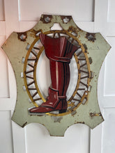 Load image into Gallery viewer, Original French Cobblers double sided metal hand painted sign
