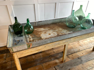 French vintage potting table with original tray