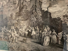 Load image into Gallery viewer, 19th C print of Jean-Antoine Watteau - framed
