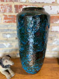 West German mid century floor pottery vase