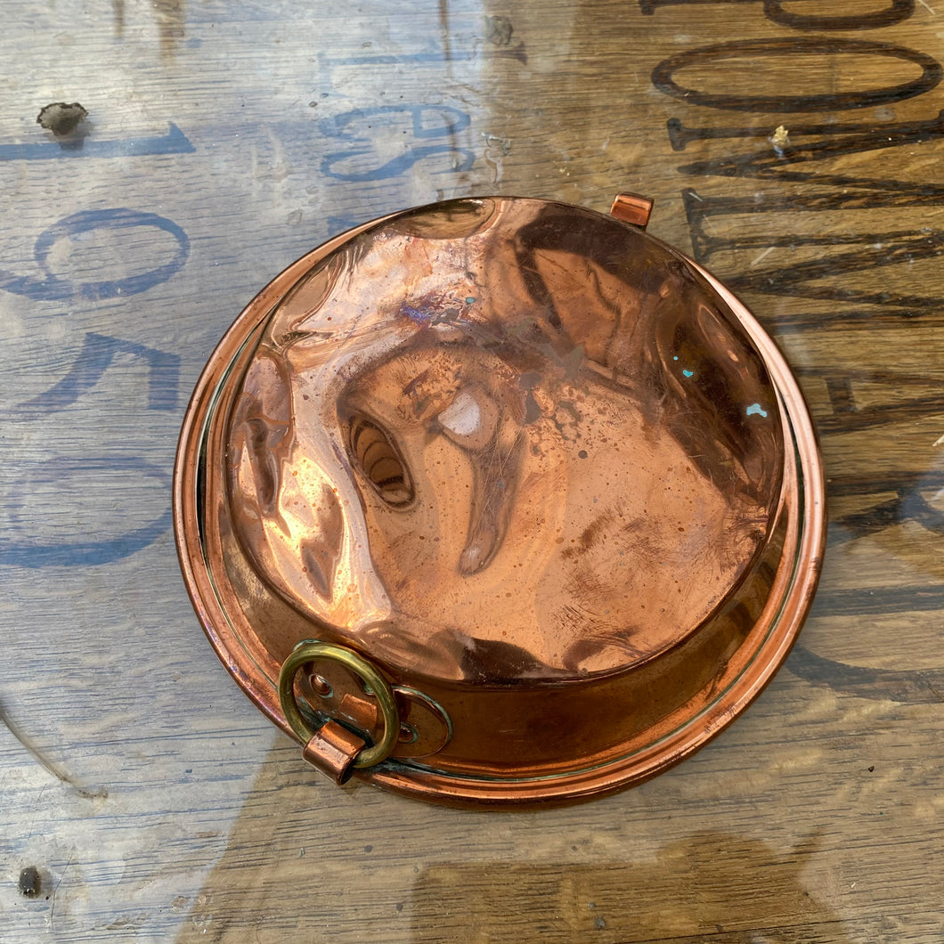 French vintage copper dish