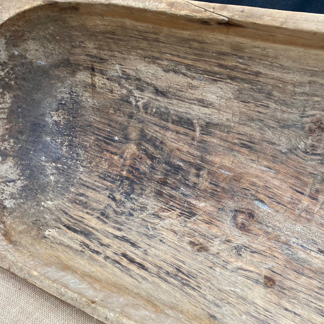 Wooden dough bowl