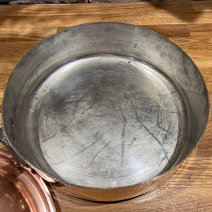 Beautiful French copper sauté pan with lid