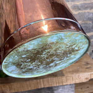 French vintage copper lightweight milk churn