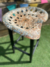 Load image into Gallery viewer, Hand built tractor seat stool

