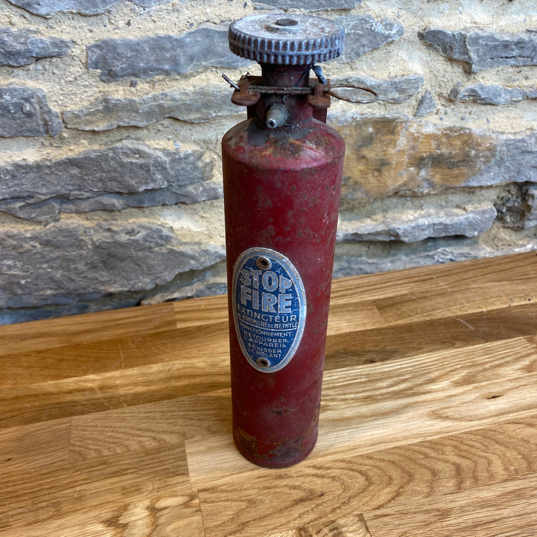 Small decorative French fire extinguisher