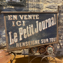 Load image into Gallery viewer, French vintage double sided metal sign
