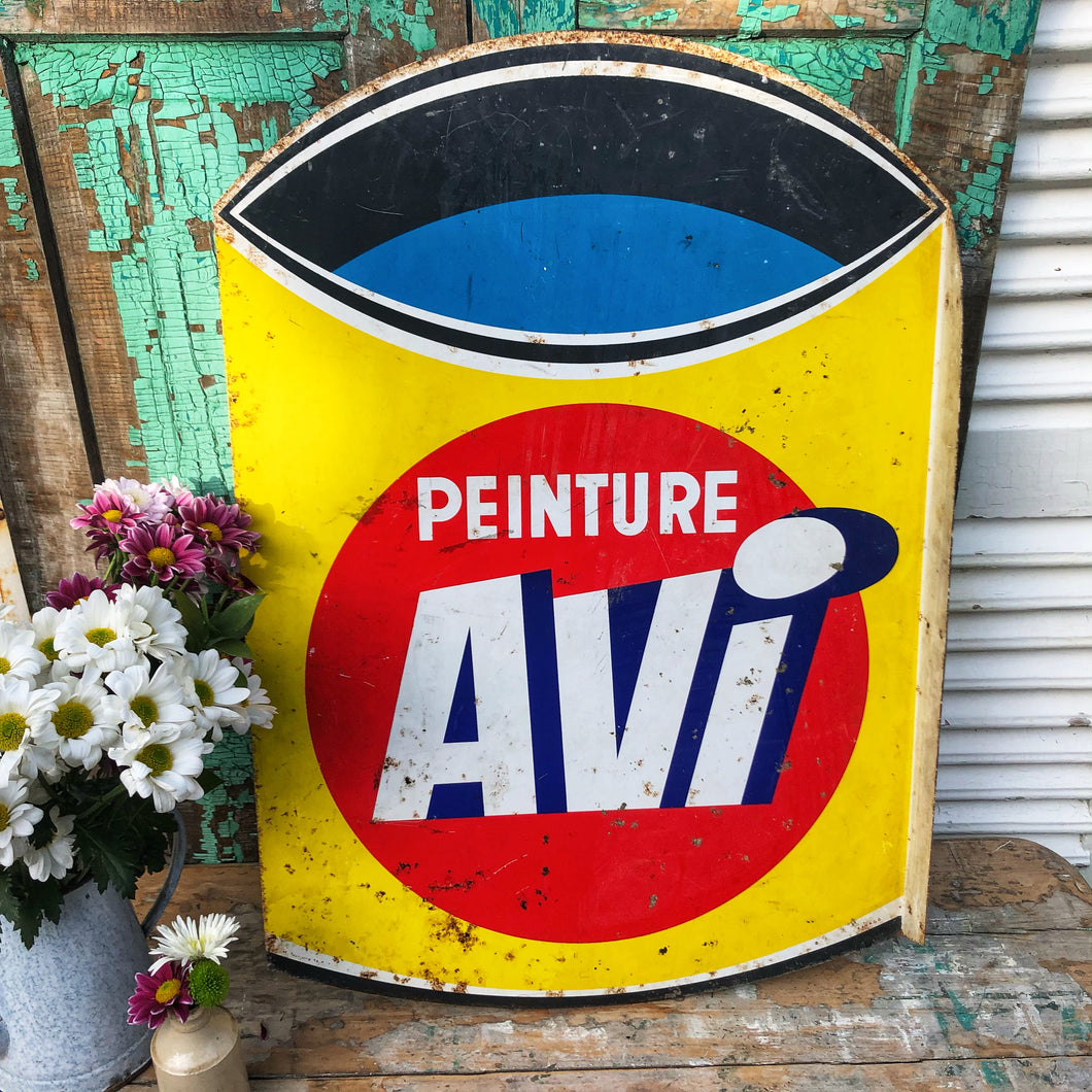 French metal double sided advertising sign