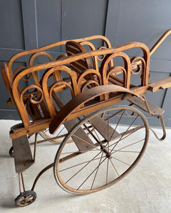 French bentwood Thonnet style pram/cart
