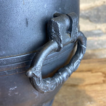 Load image into Gallery viewer, French pewter urn with decorative tap and fleur de lis design
