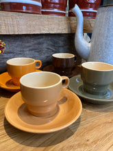 Load image into Gallery viewer, Set of 4 small French coffee cups and saucers
