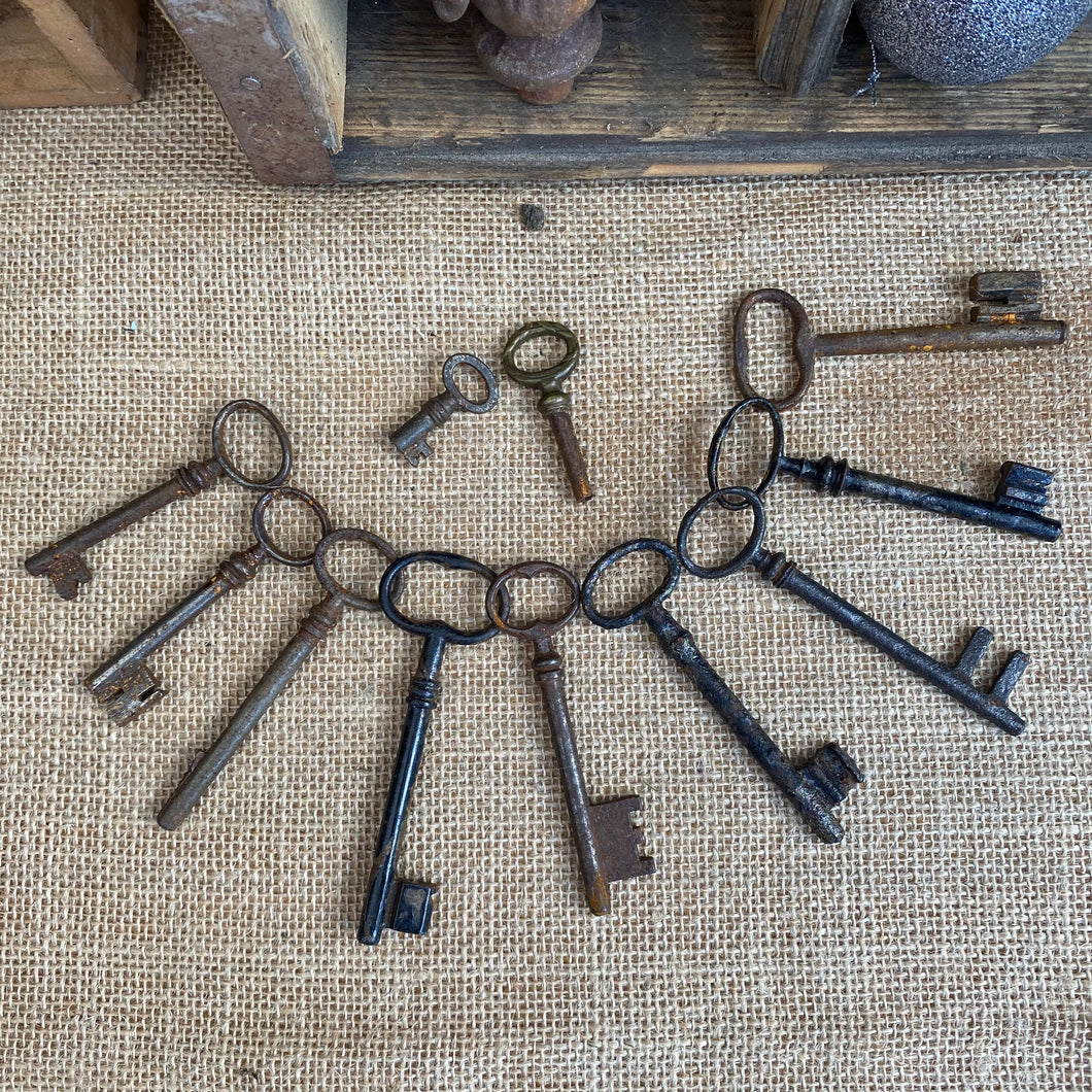 11 French metal keys