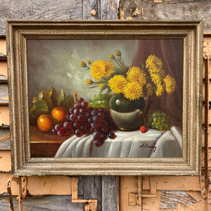 French framed oil on canvas