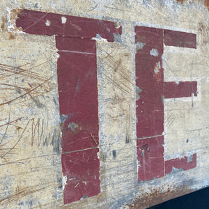 French metal faded beer sign