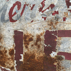 French metal faded beer sign