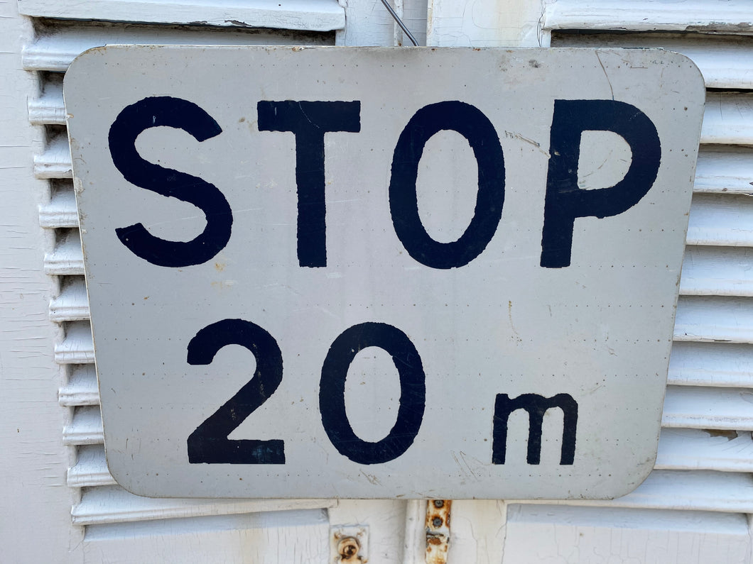 French metal/enamel STOP sign