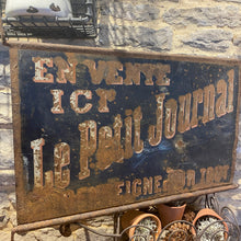 Load image into Gallery viewer, French vintage double sided metal sign
