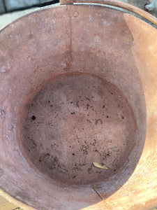 Galvanised bucket with handle