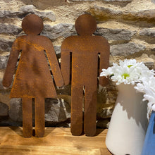 Load image into Gallery viewer, Cut out rusty metal figures
