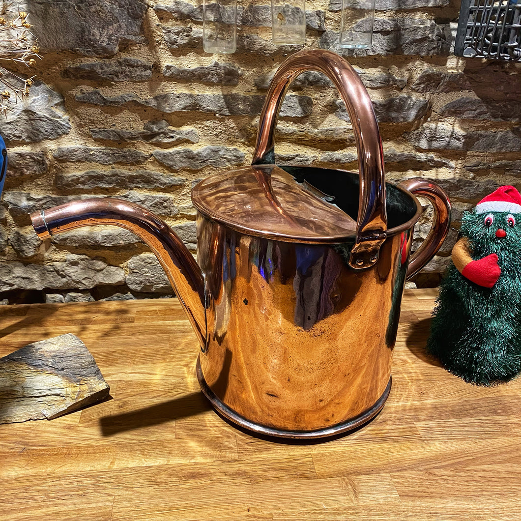 Beautiful large vintage copper watering can