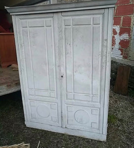 Original french antique Boulangerie cupboard with four interchangeable wooden drawers