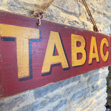 Load image into Gallery viewer, Tabac vintage style hand painted wooden sign
