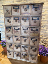 Load image into Gallery viewer, French bank of 24 deep drawers
