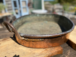French antique copper heavy gauge Turbotiere