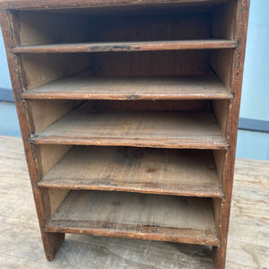 Small French cabinet with partial shelving