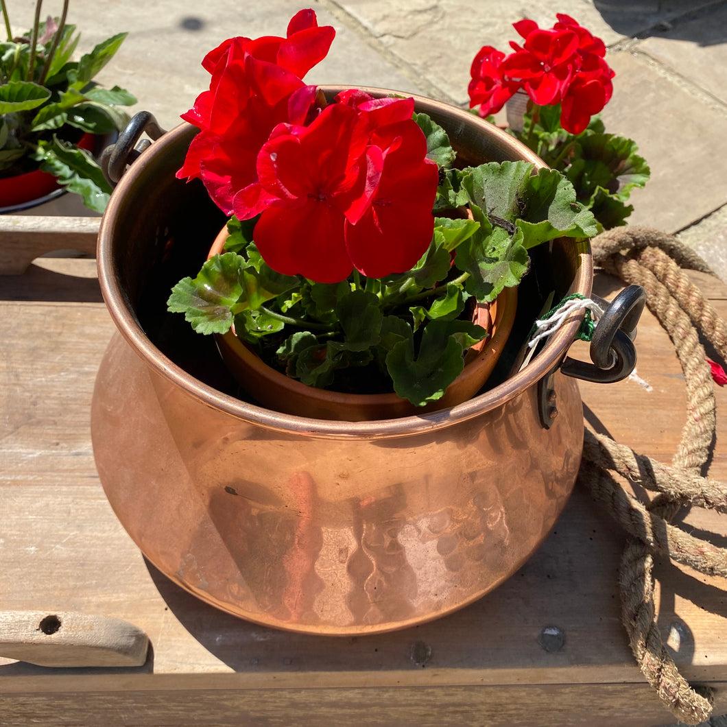 French copper cauldron