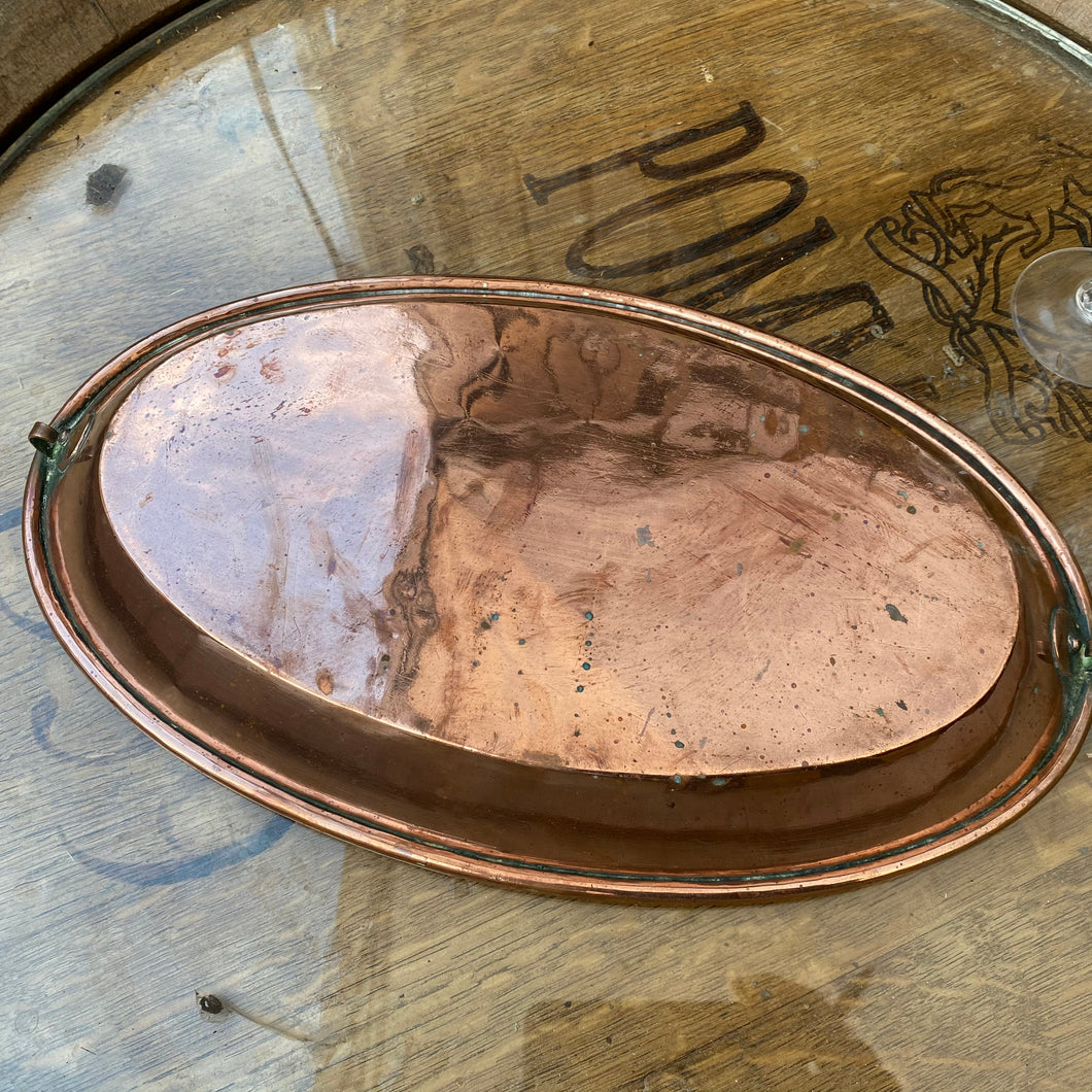 French vintage copper dish