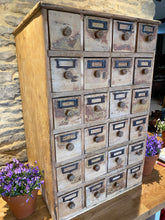 Load image into Gallery viewer, French bank of 24 deep drawers
