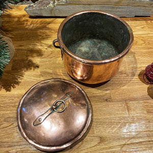 French copper pot with lid