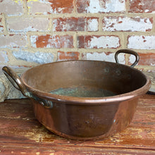 Load image into Gallery viewer, Beautiful antique French copper jam pan

