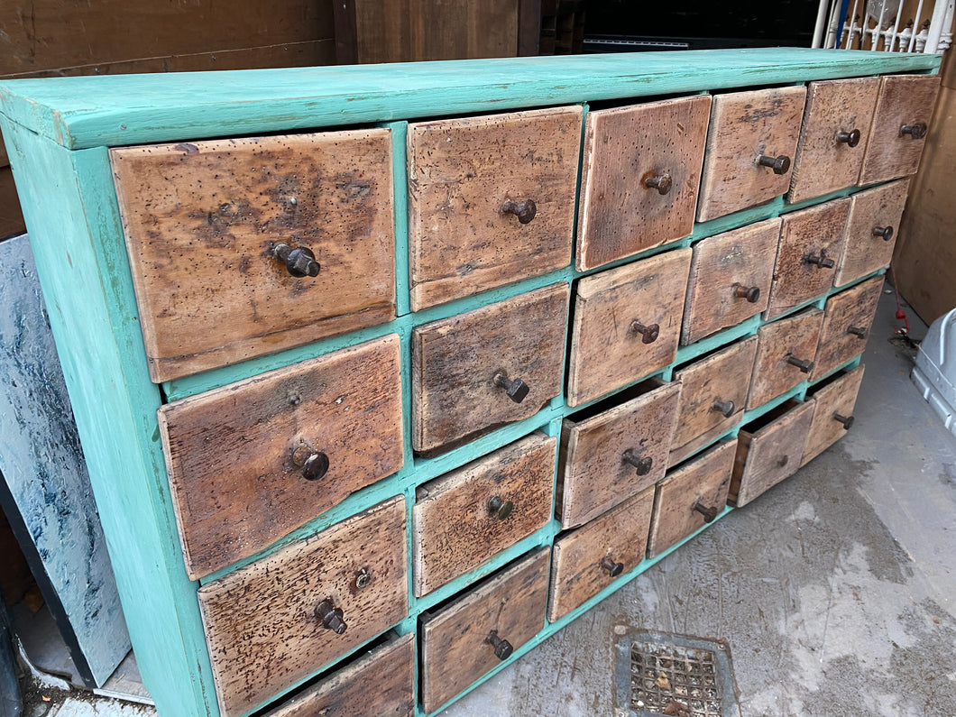 Lovely French bank of 24 drawers