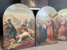 Load image into Gallery viewer, Stunning collection of 10 French hand painted Stations of the Cross
