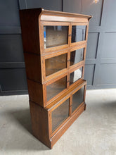 Load image into Gallery viewer, William Baker &amp; Co oak 4 section stacking book case
