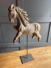 Load image into Gallery viewer, French wooden horse plaster mold
