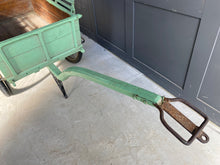 Load image into Gallery viewer, French green wooden flower cart
