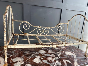 French mini metal day bed