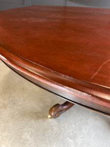 Two piece large Mahogany round table
