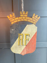 Load image into Gallery viewer, Original French RF wooden hand painted flag holder shield
