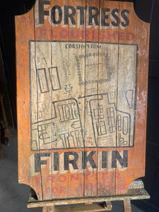 Original wooden antique hand painted sign