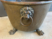 Load image into Gallery viewer, Exceptional antique copper log bin with detail
