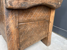 Load image into Gallery viewer, Rustic antique Hungarian oak coffer
